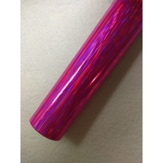 Кожзам гладкий "Полоски" 20*30 см, цв. фуксия, цена за лист